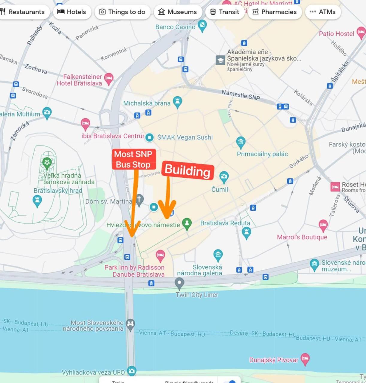 Extralarge Queen Room In The Heart Of Bratislava With Terrace Esterno foto